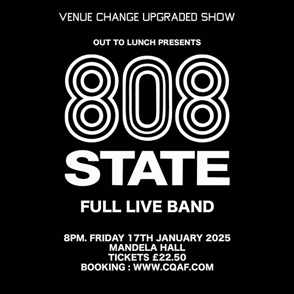 808 State live 17 jan 2025 Belfast flyer
