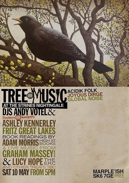 Graham Massey Tree Music at the Strines Nightingale 10 May 2025 flyer

