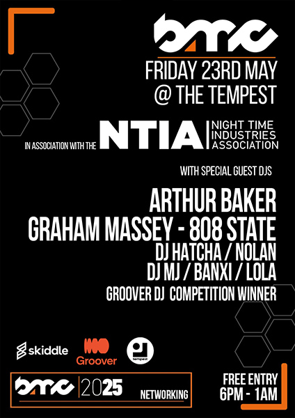 DJ Graham Massey 23 May 2025 Brighton Music Conference flyer