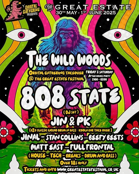 808 State DJ set - The Wild Woods at The Great Estate - 31 May 2025 flyer