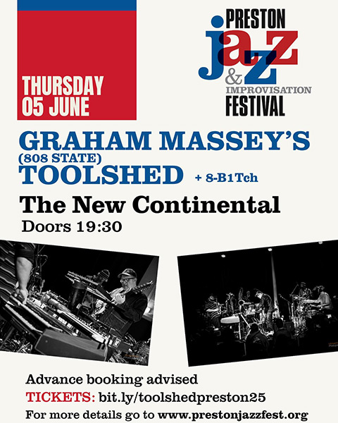 Toolshed live The New Continental Preston 5 June 2025 flyer